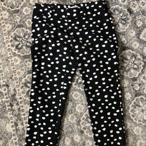Spotted black white pants
